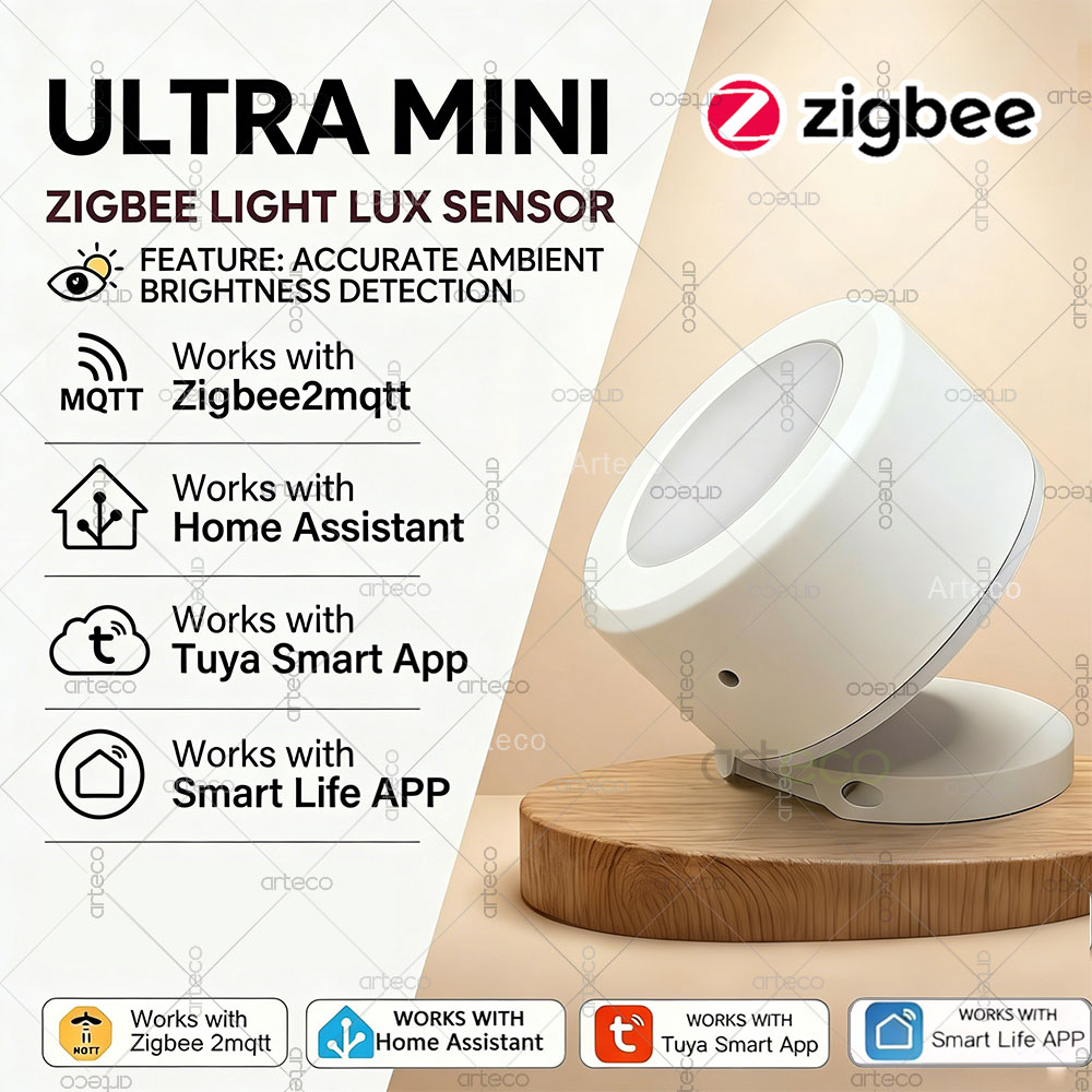 Smart Home Villa - مستشعر إضاءة زيجبي فائق الصغر، كاشف