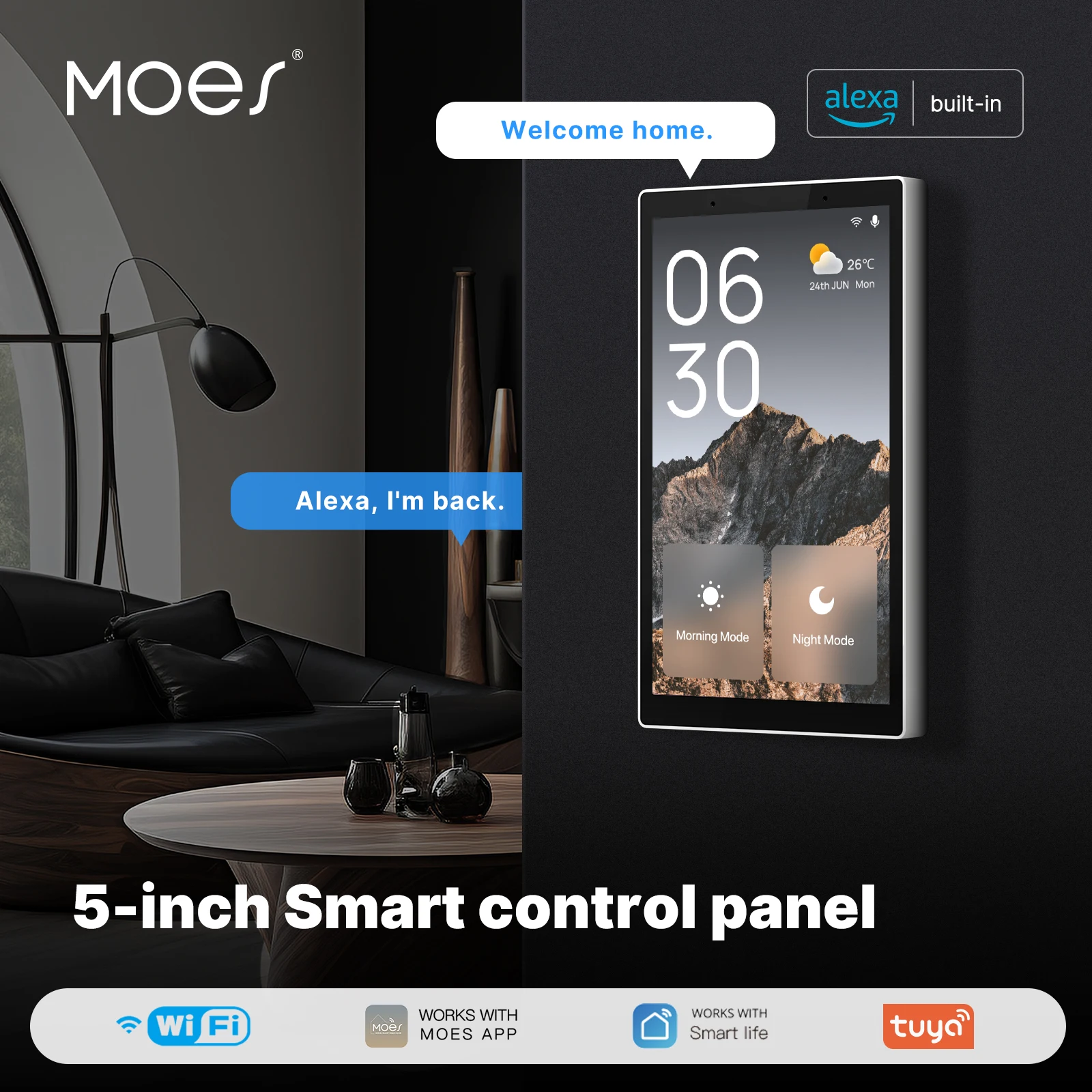 Smart Home Zentrale - MOES Tuya Wifi شاشة ذكية تعمل