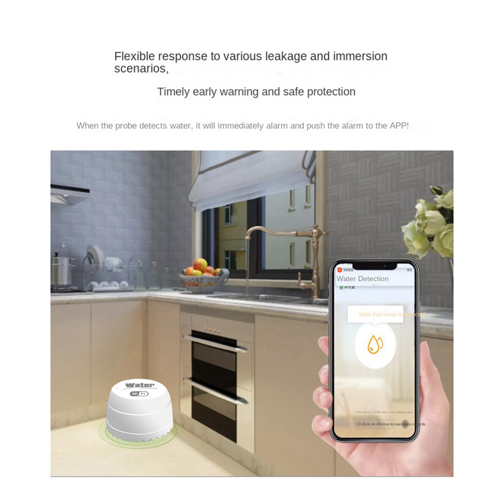 Wifi Water Sensor - جهاز كشف تسرب المياه الذكي ABKW-3X