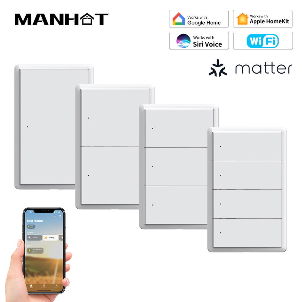 Smart Home Button - مفتاح إضاءة ذكي من MANHOT يعمل