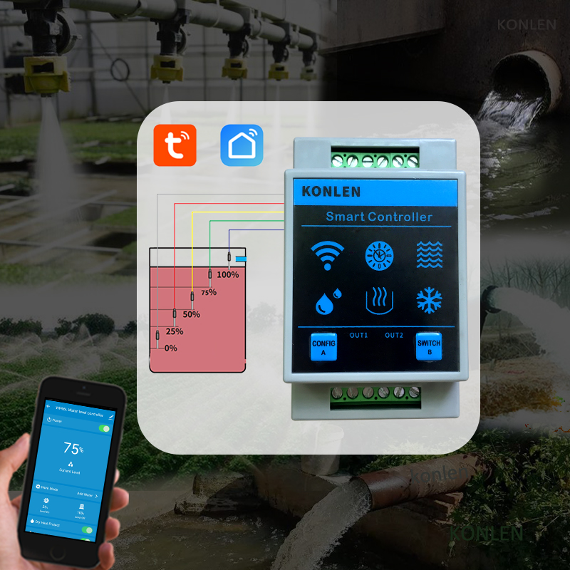KONLEN Tuya مستشعر مستوى الميا - مراجعة Wifi Water Sensor وسعره