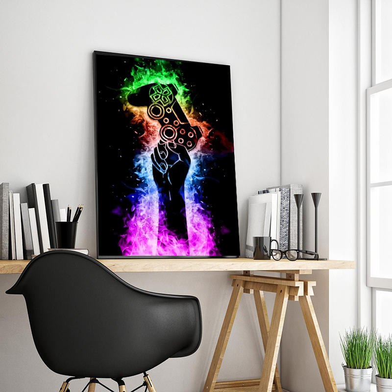 لوحة قماشية ملونة بتصميم جرافي - مراجعة Smart Home Poster وسعره