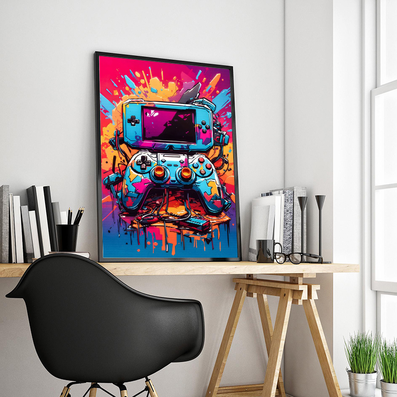 لوحة قماشية ملونة بتصميم جرافي - مراجعة Smart Home Poster وسعره