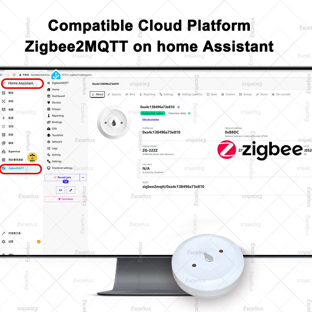 زيجبي كاشف المياه تسرب الاستشع - مراجعة Smart Home Features وسعره