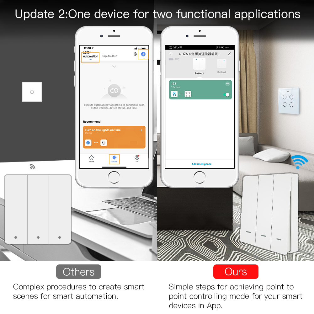 MOES Tuya ZigBee المشهد التبدي - مراجعة Smart Home Life وسعره