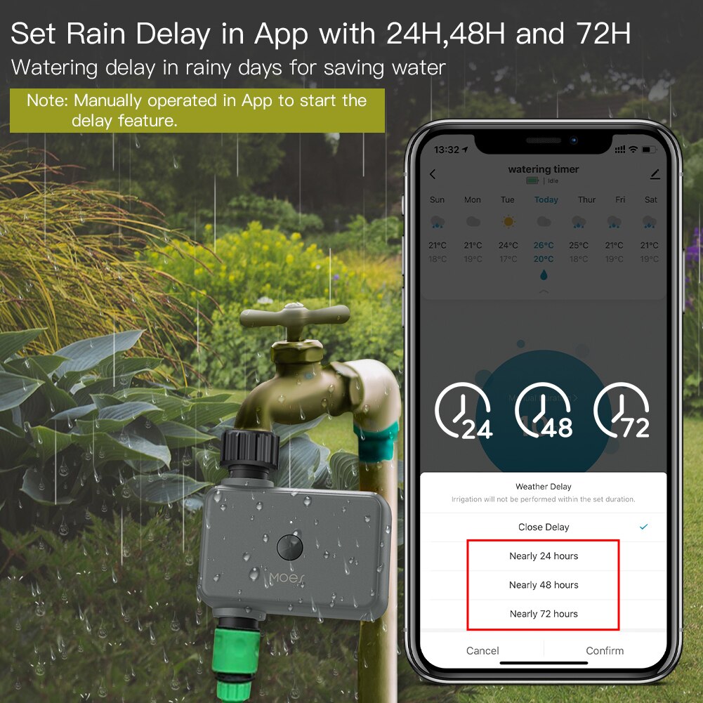 مؤقت ري ذكي من Moes Tuya بالبل - مراجعة Smart Home Outdoor وسعره