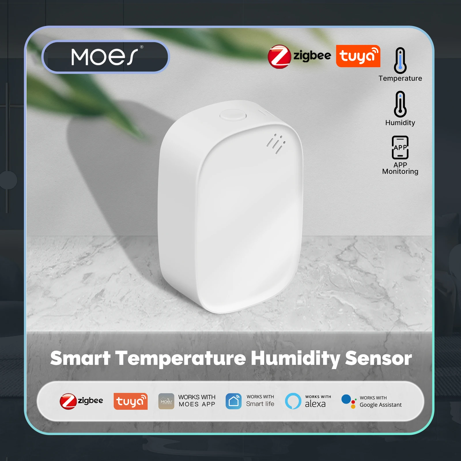 MOES Tuya Zigbee مستشعر درجة ا - مراجعة Smart Home Design وسعره
