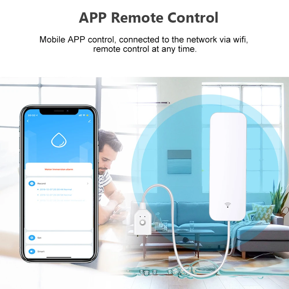 Tuya WiFi Zigbee مستشعر المياه - مراجعة Smart Home Features وسعره