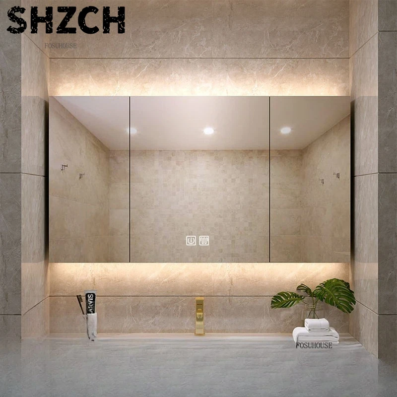 مرآة حمام عصرية سميكة مع خزانة - مراجعة Smart Home Features وسعره