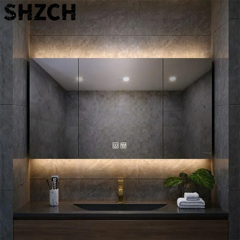 مرآة حمام عصرية سميكة مع خزانة - مراجعة Smart Home Features وسعره