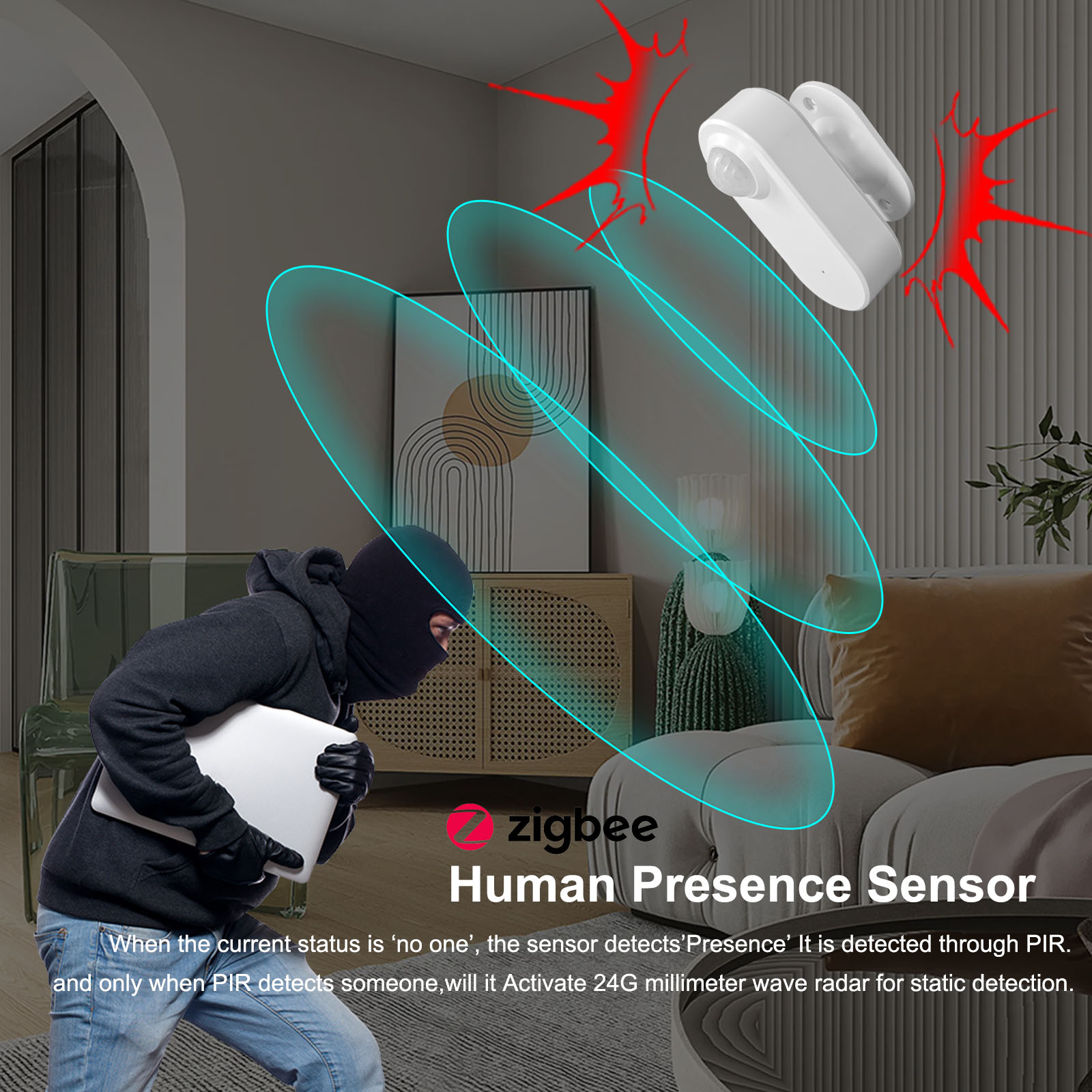 مستشعر وجود الإنسان الذكي من ت - مراجعة Smart Home Retrofit وسعره