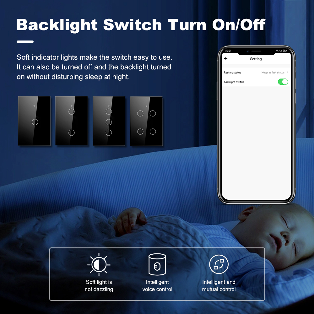 مفتاح إضاءة ذكي يعمل باللمس بت - مراجعة Smart Home Design وسعره