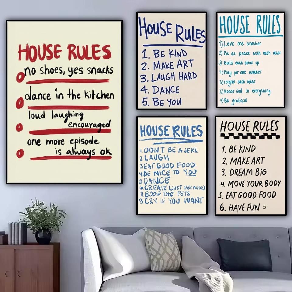 ملصق قواعد المنزل ملصقات حائط  - مراجعة Smart Home Poster وسعره