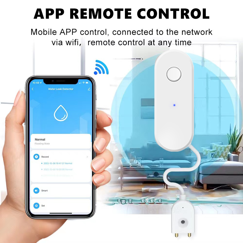 Tuya WiFi مستشعر تسرب المياه ا - مراجعة Wifi Water Sensor وسعره